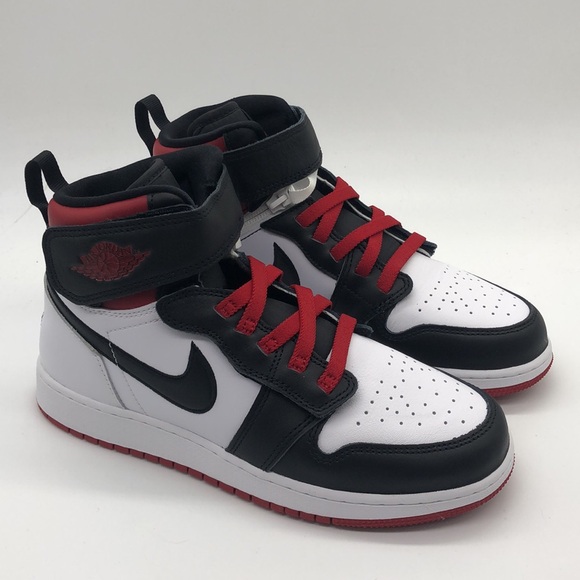 New Nike Air Jordan 1 HI Flyease (GS) Gym Red Black Toe Shoe DC7986-106 NWOB - Picture 2 of 5